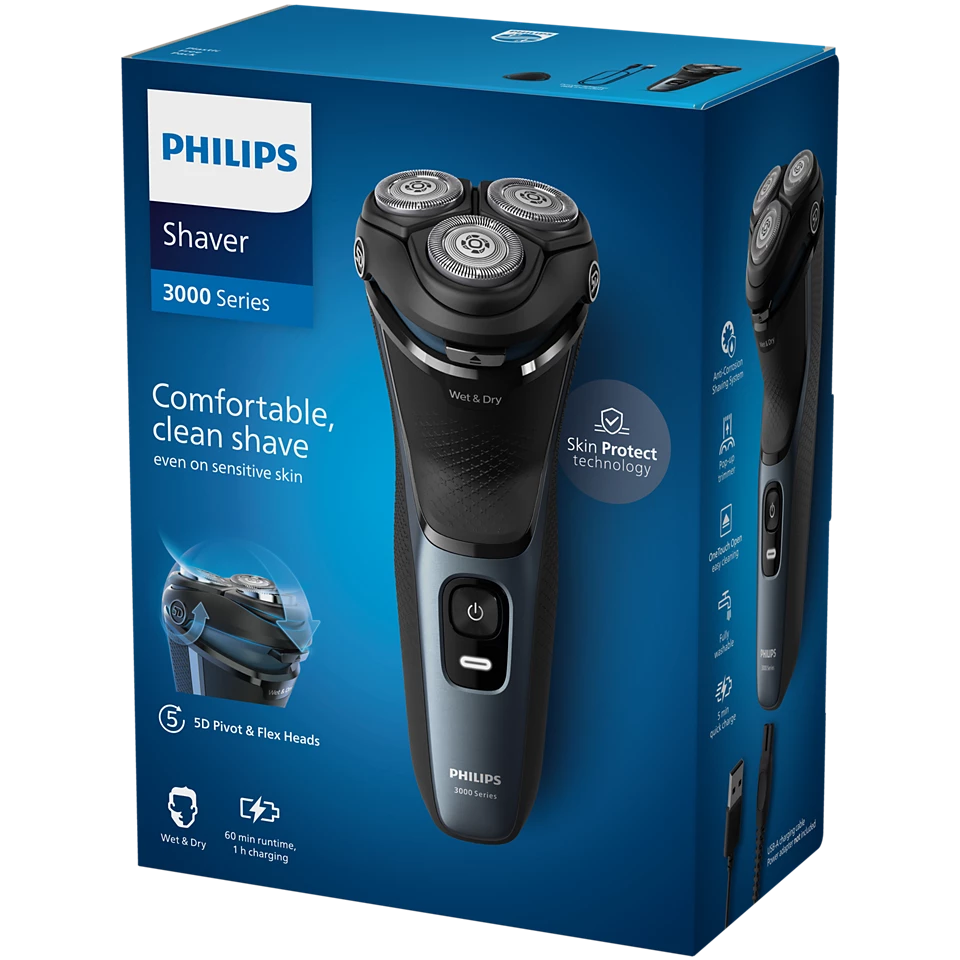Philips Shaver 3000 Series Comfortable Clean Shave