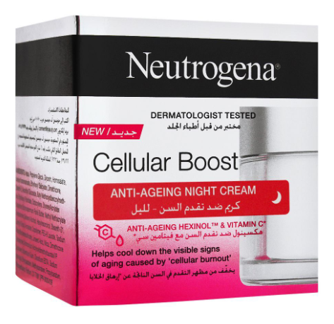 Neutrogena Cellular Boost Anti ageing Night Cream Retinol plus Vitamin C 50ml - Khayest