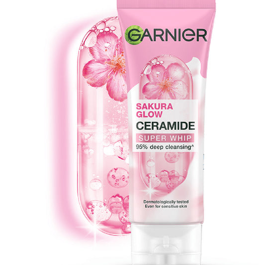 Garnier Sakura Glow Ceramide Super Whip 100Ml - Khayest