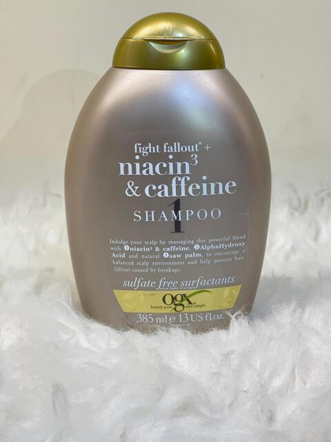 OGX niacin3 & caffeine hair shampoo 385ml - Khayest