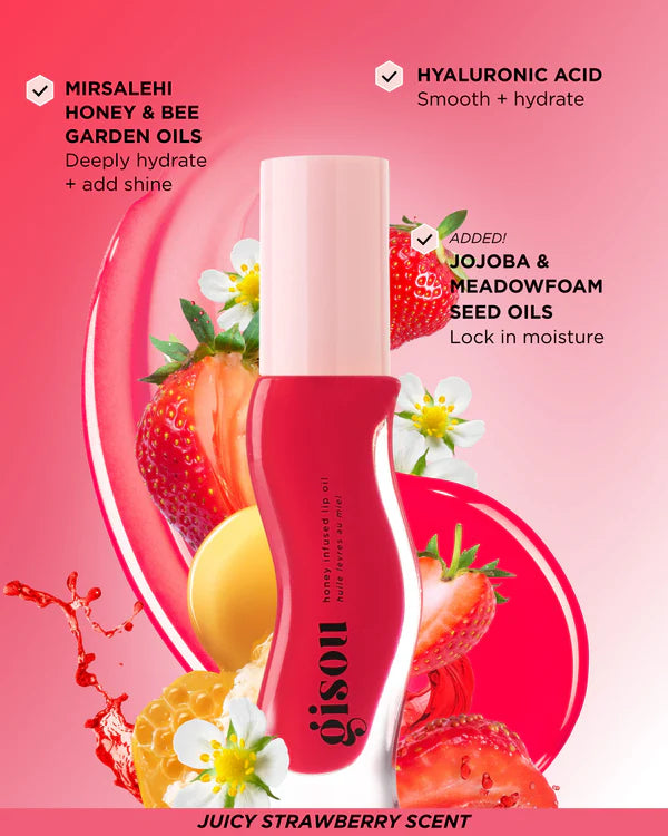 GISOU Honey Infused Lip Oil 8ml - Khayest