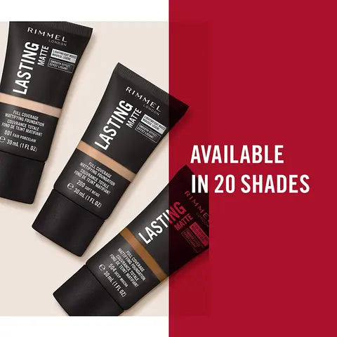 Rimmel London Lasting Finish Full Coverage Matte Foundation 30ml - Khayest