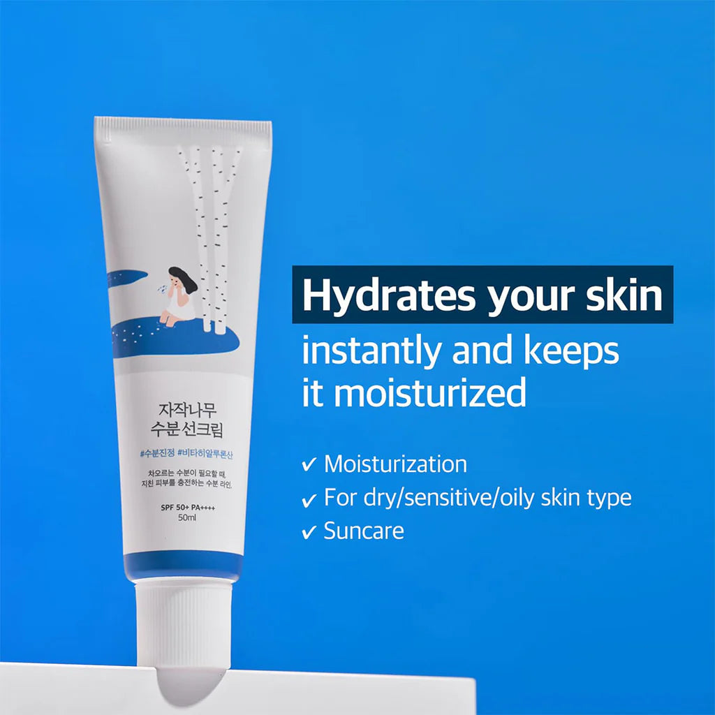 Round Lab Birch Juice Face Moisturizing Sunscreen SPF50+ PA++++ - Khayest