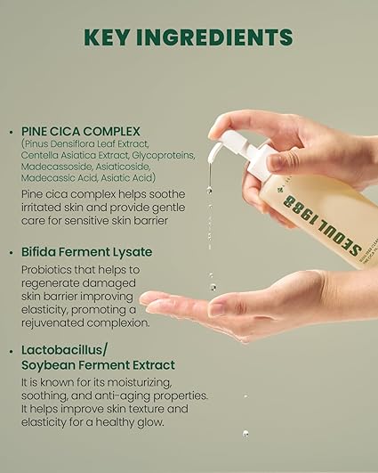 KSECRET SEOUL 1988 Cleansing Oil - Pine Cica 1% + Probiotics : 200ml : Best Face Cleanser. - Khayest
