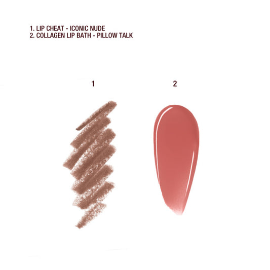 Charlotte Tilbury Glossy Nude Pink Lip Duo - Khayest