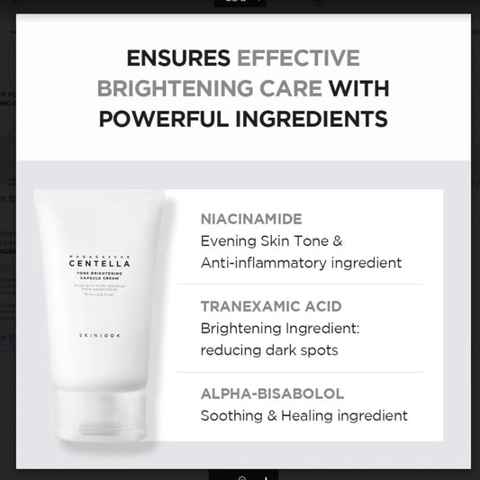 SKIN1004 Madagascar Centella Tone Brightening Capsule Cream 75ml - Khayest