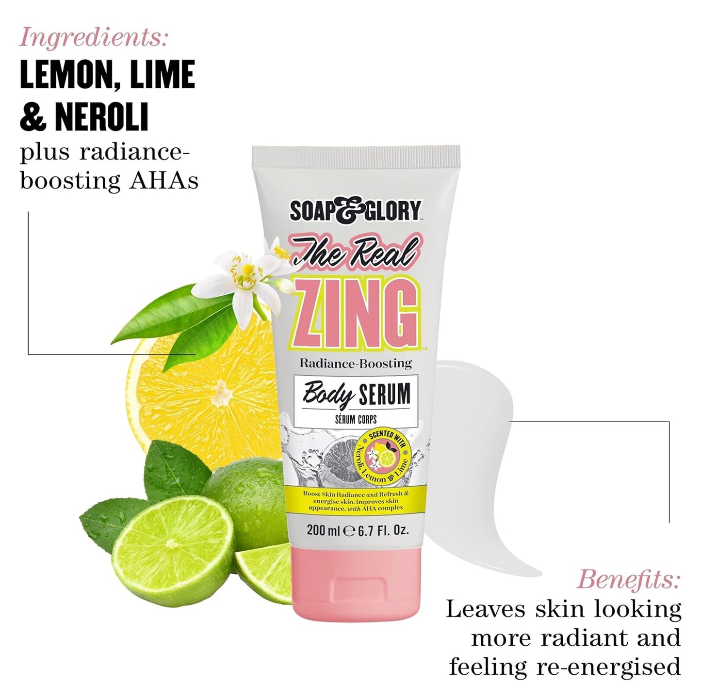 Soap and Glory The Real Zing Body Serum 200ml - Khayest