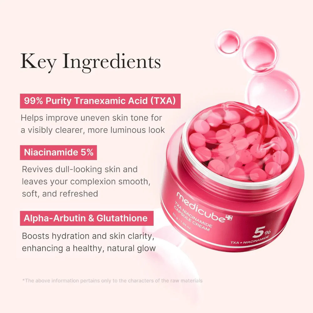 Medicube TXA Niacinamide Capsule Face Cream 55g - Khayest
