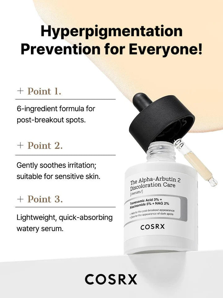 COSRX The Alpha Arbutin 2 Discoloration Care Face Serum 50ml - Khayest