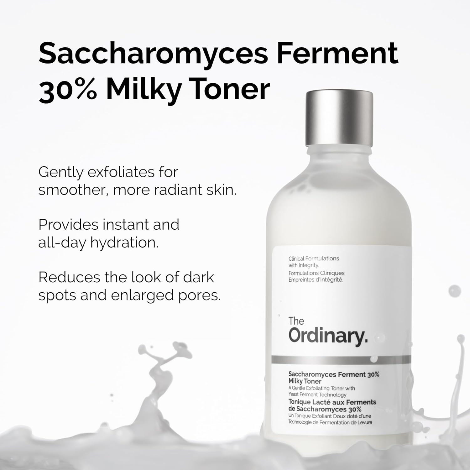 The Ordinary Saccharomyces Ferment 30% Milky Toner 100ml features
