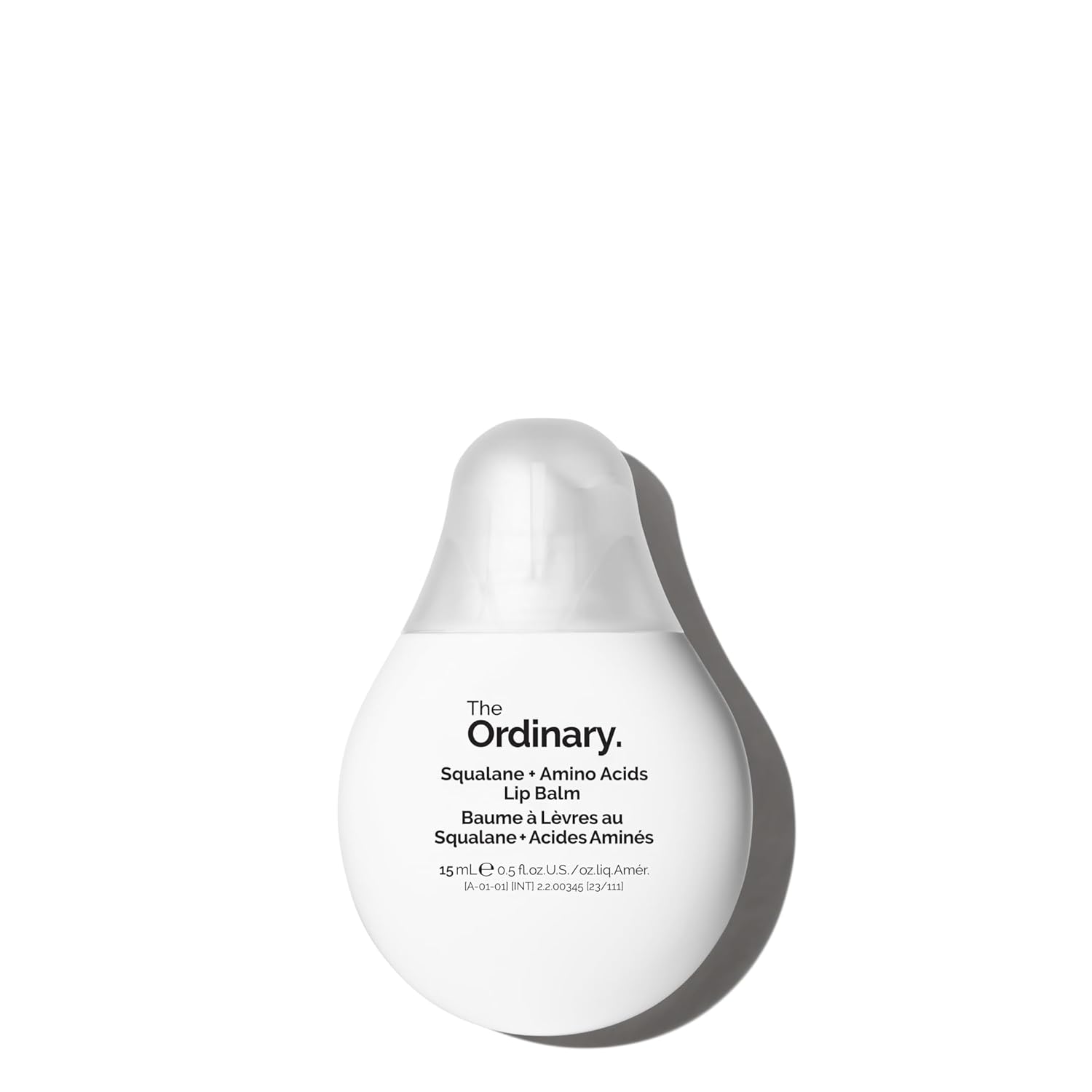 The Ordinary Squalane + Amino Acids Hydrating Lip Balm on a white background
