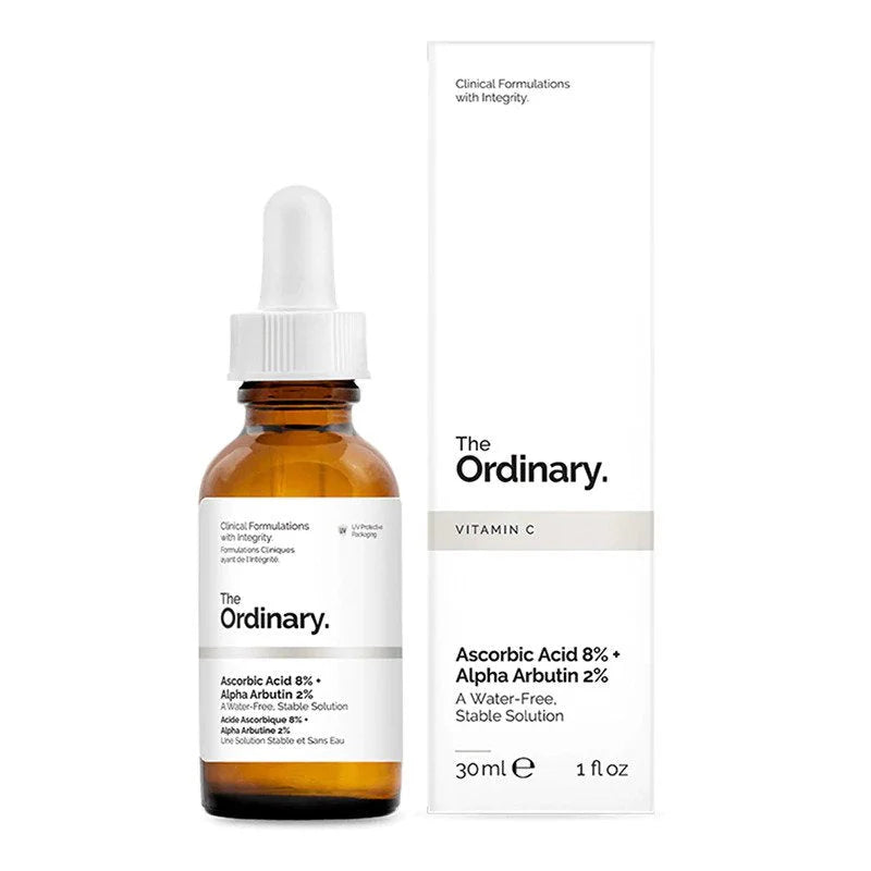 The ordinary ascorbic acid 8% + alpha arbutin 2 %  face serum 30ml - Khayest