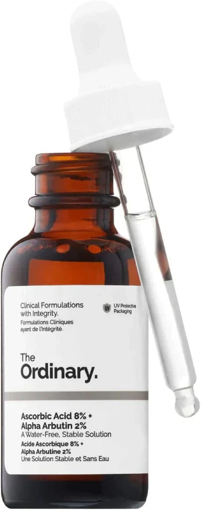 The ordinary ascorbic acid 8% + alpha arbutin 2 %  face serum 30ml - Khayest