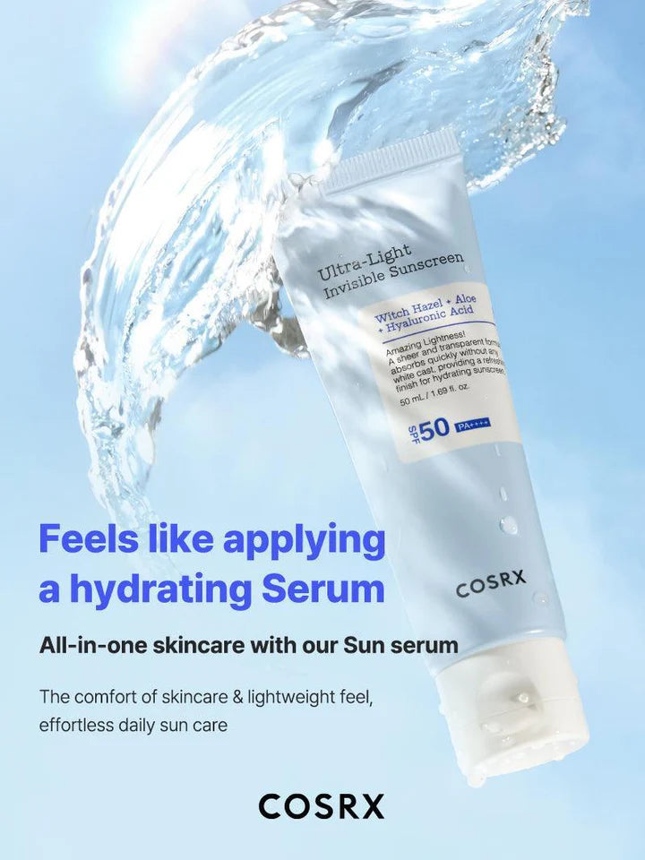COSRX Ultra Light Invisible Face Sunscreen SPF50 PA++++ 50ml - Khayest