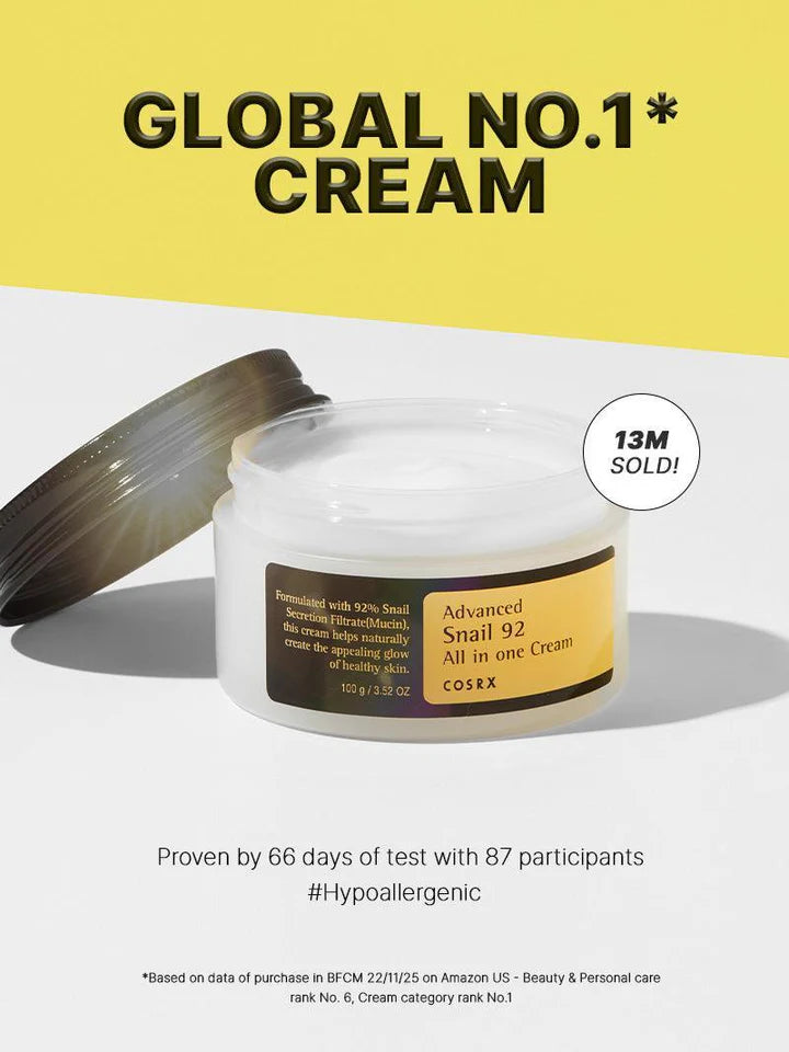 COSRX Advanced Snail 92 All In One Face Cream 100g - Khayest
