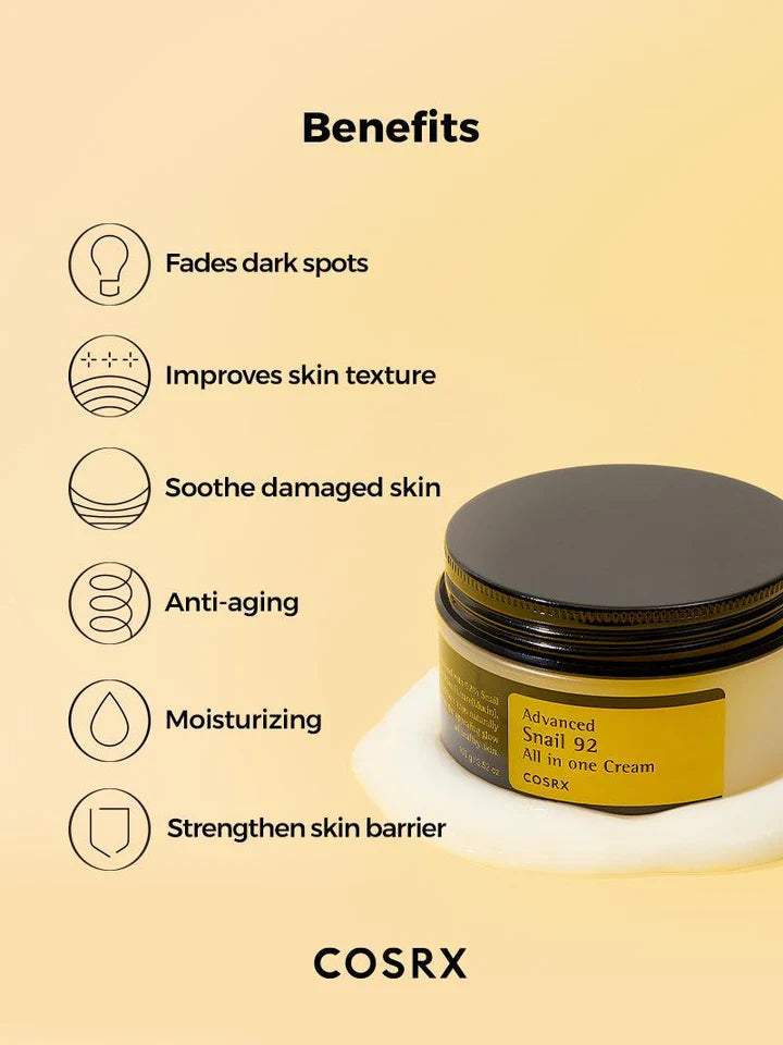 COSRX Advanced Snail 92 All In One Face Cream 100g - Khayest