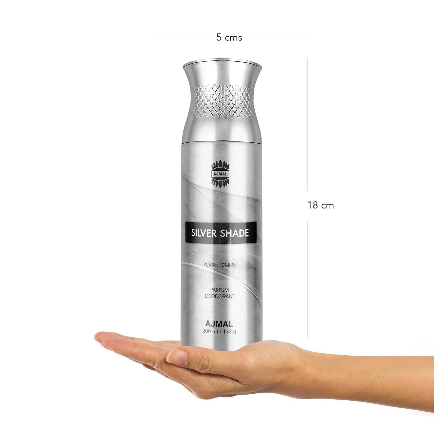 Ajmal Silver Shade Deodorant Body Spray for Men - Khayest