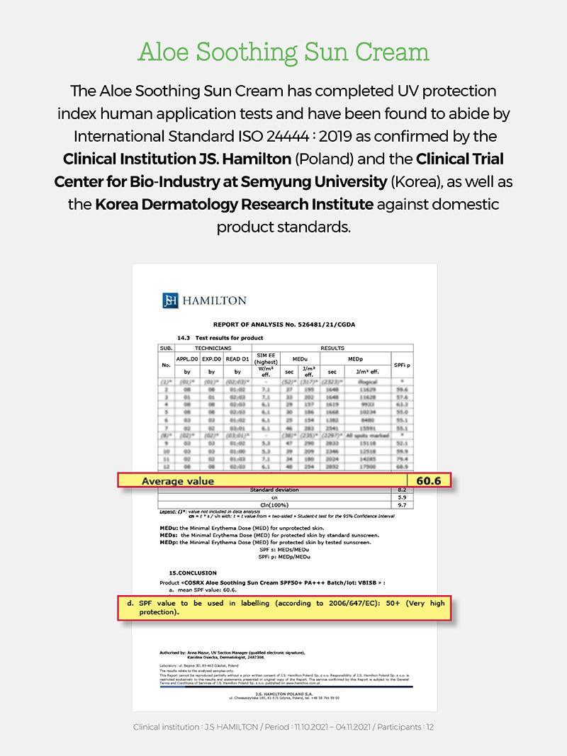 Aloe Soothing Sun Cream  SPF50+/ PA+++ - Khayest