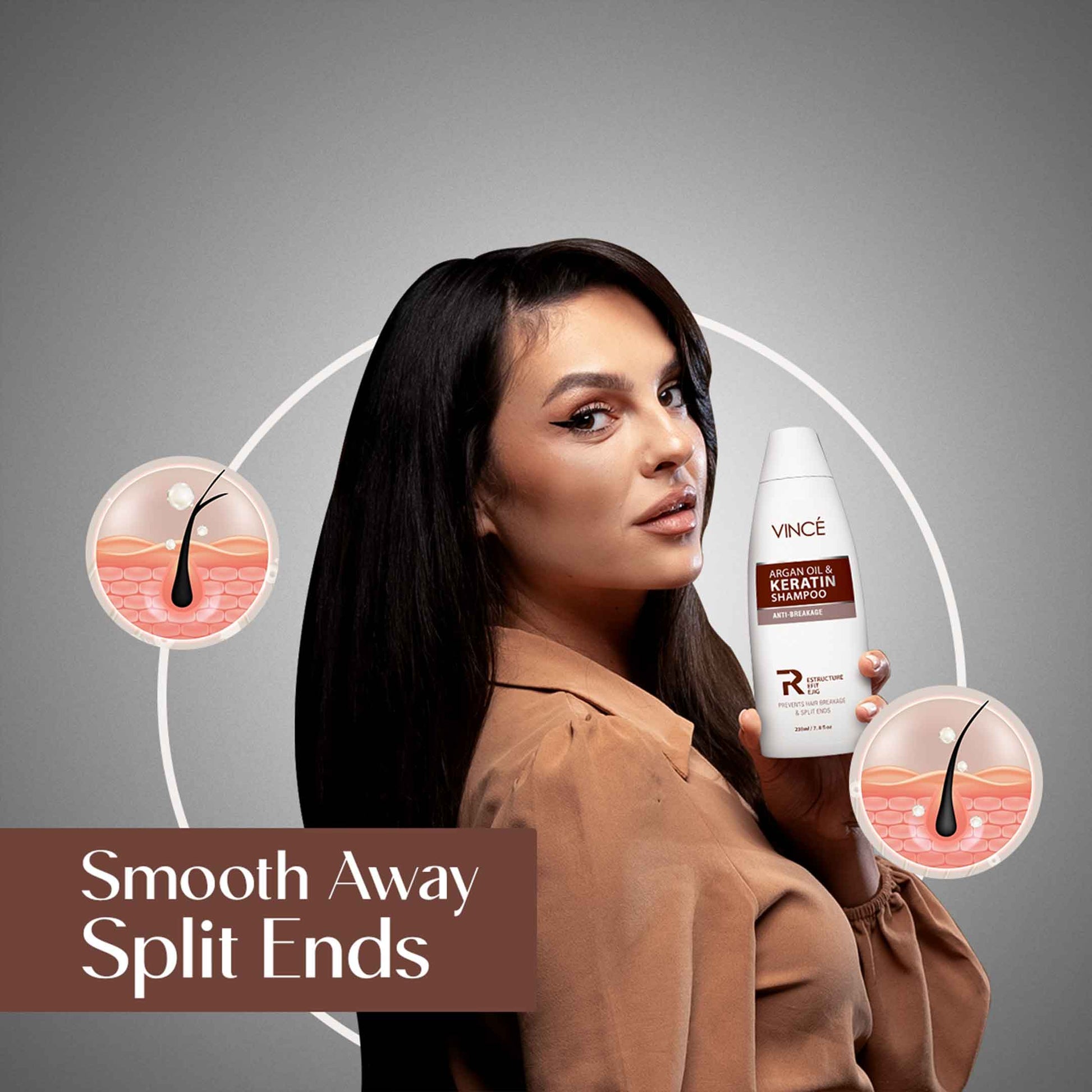 Vince Argan Oil & Keratin Hair Shampoo 230ml - Khayest