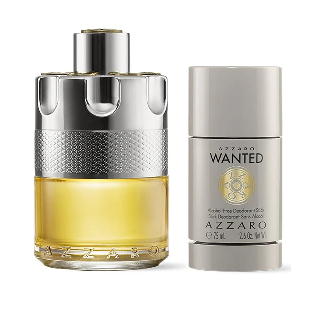 Azzaro Wanted Men Gift Set EDT 100Ml + Deodorant Stick 75G - Khayest