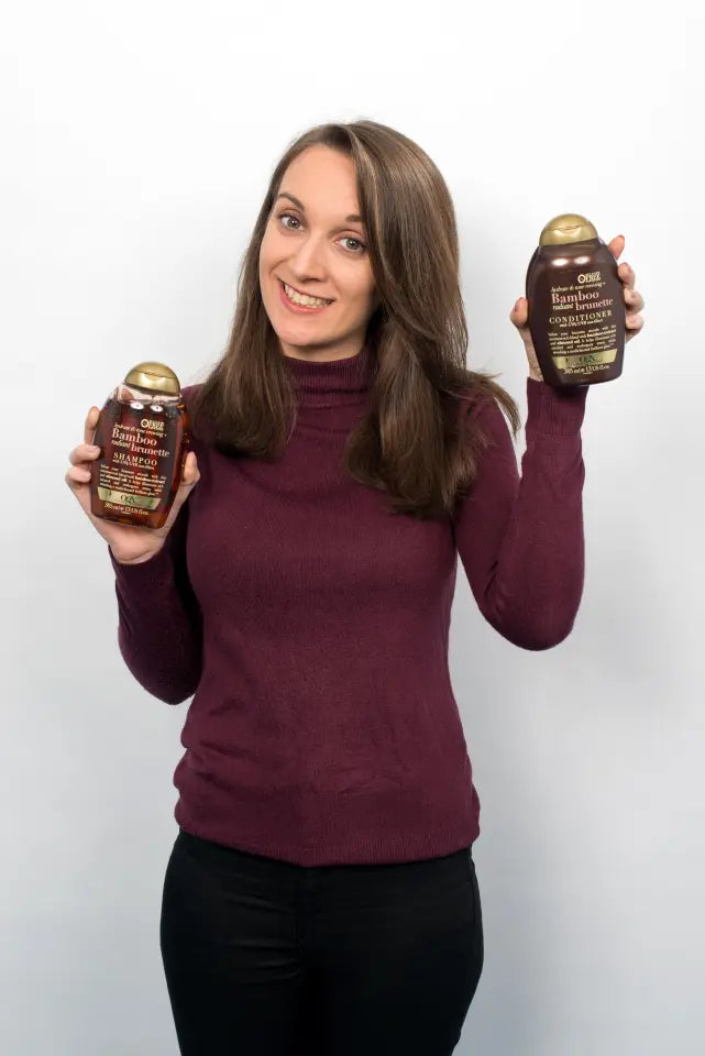 OGX Hydrate & Tone Reviving + Bamboo Radiant Brunette Hair Conditioner 385 ml - Khayest