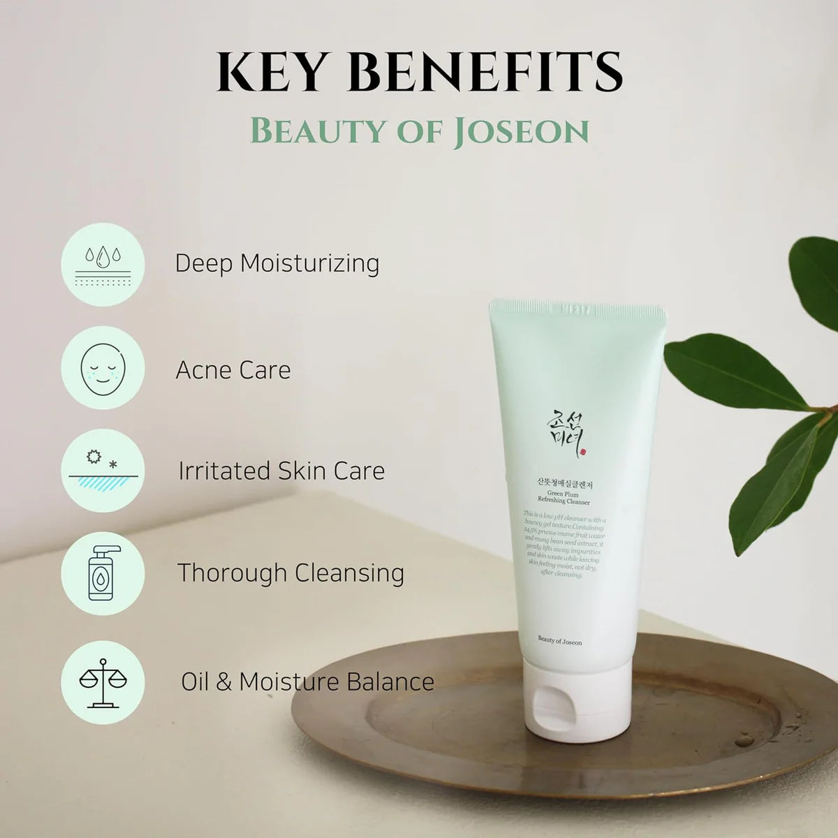 Beauty of Joseon Green Plum Refreshing Cleanser 100ml - Khayest