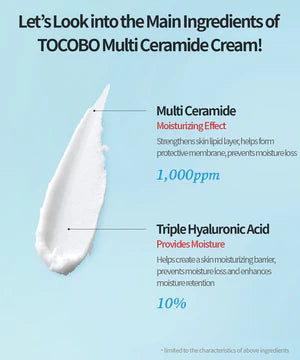 TOCOBO Triple Hyaluronic acid 10% Multi Ceramide Cream 50ml - Khayest