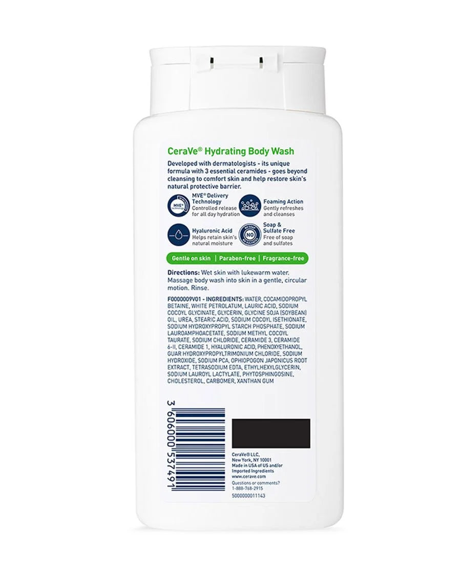 Cerave Hydrating Body Wash 296ml - Khayest