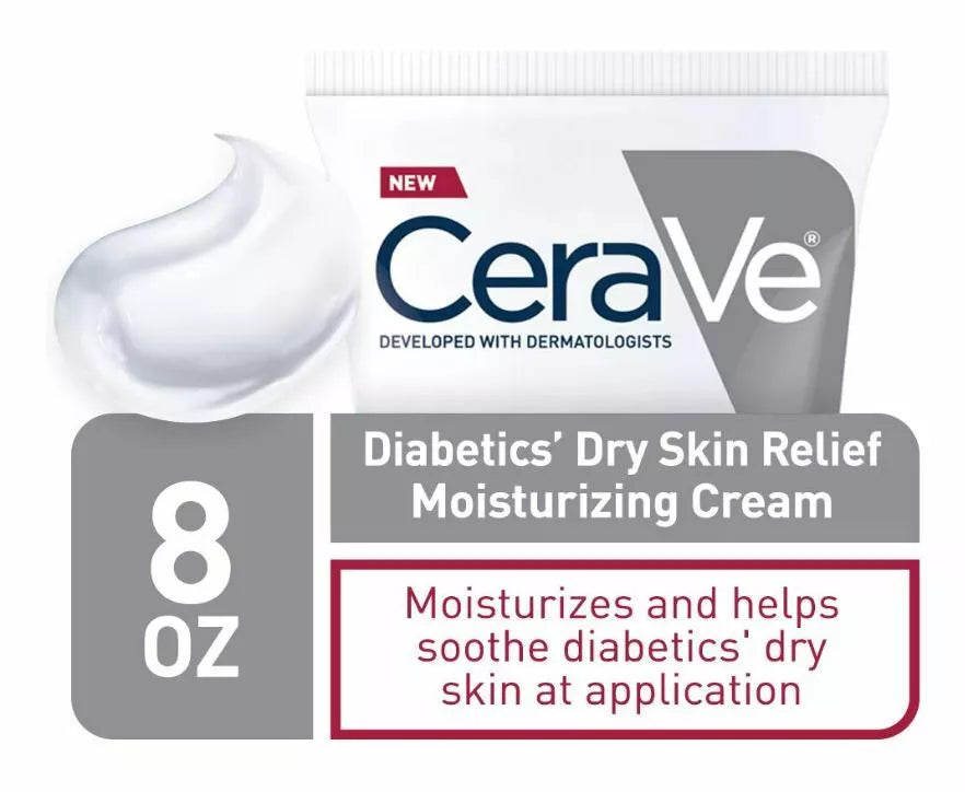 CeraVe Moisturizing Cream for Diabetics’ Dry Skin 8oz | Fragrance & Paraben Free - Khayest