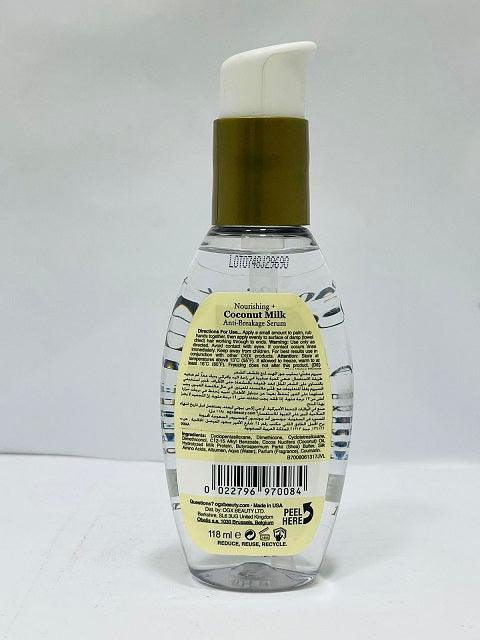 Coconut Milk Anti_Breakage Hair Serum By OGX 118ml - Khayest