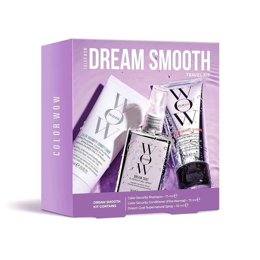 Color Wow Dream Smooth Travel Kit  Anti Frizz Shampoo Conditioner And Spray - Khayest