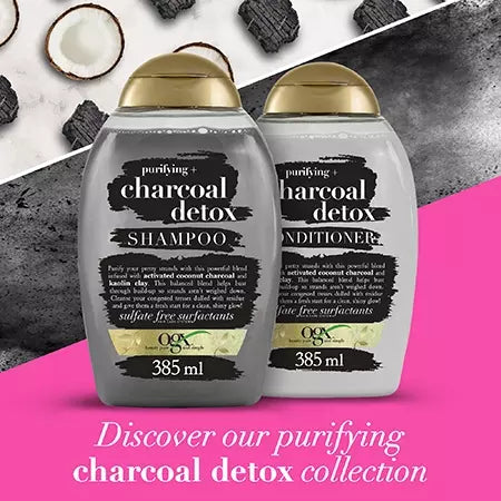 OGX Purifying + Charcoal Detox Hair Conditioner 385ml - Khayest