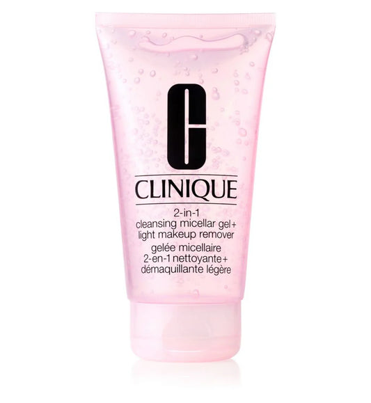 Clinique 2 in 1 Cleansing Micellar Gel + Light Makeup Remover 150ml - Khayest
