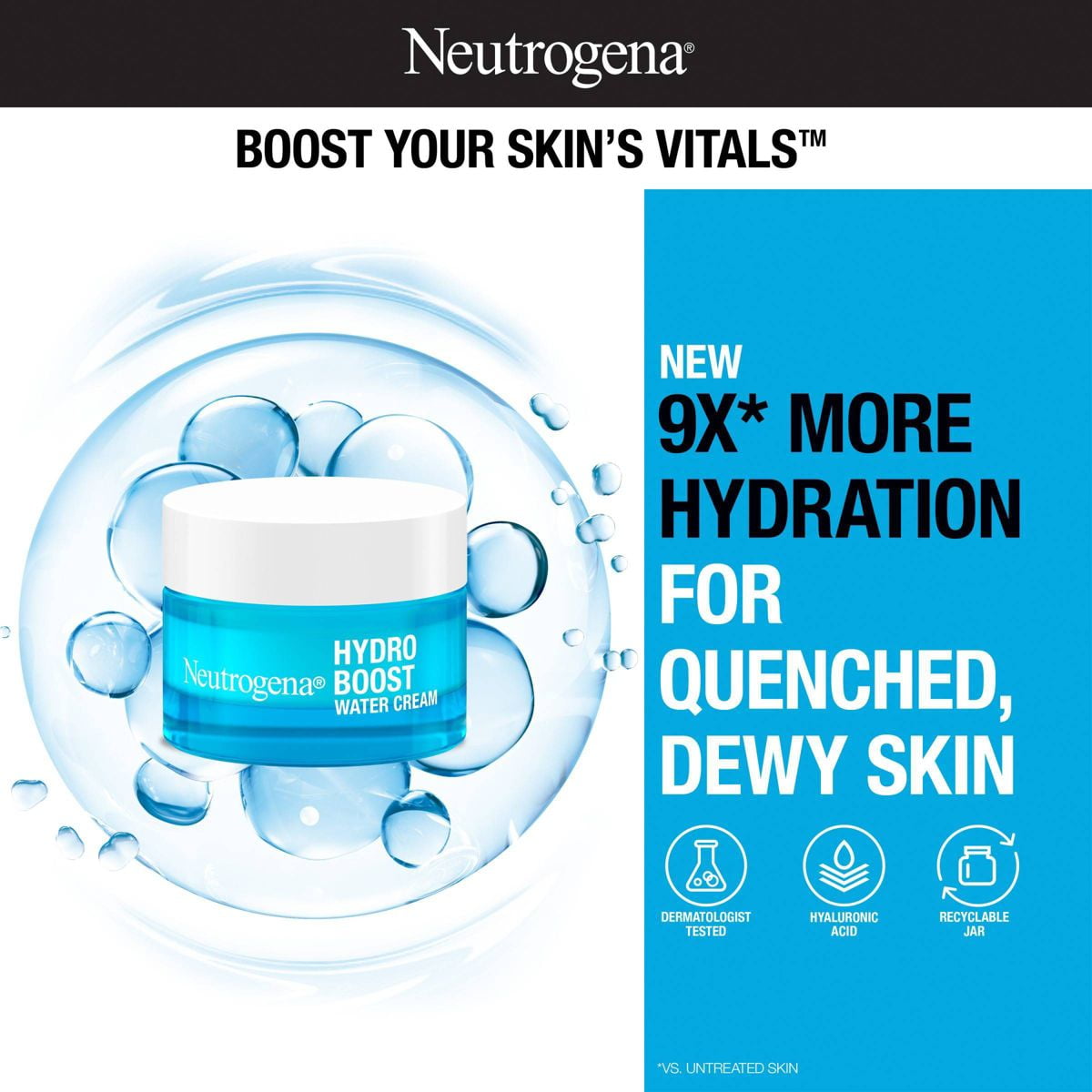 Neutrogena Hydro Boost Water Face Cream for Extra-Dry and Acne-Prone Skin - Fragrance Free - 1.7oz - Khayest