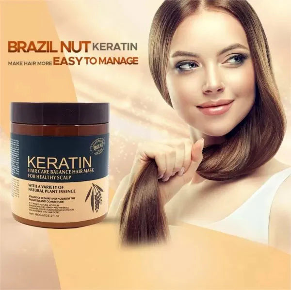 Brazil Nut Keratin Hair Care Balance Hair Mask For Healthy Scalp 500ml - Khayest