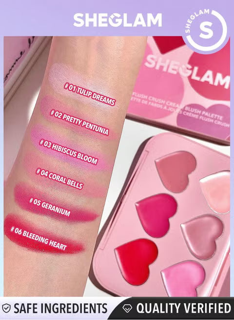 Sheglam Flush Crush Cream Blush Eye Palette - Khayest