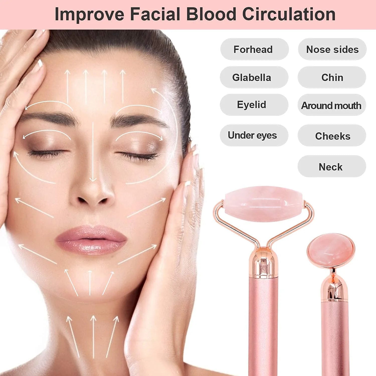 2 in 1 Electric Roller Facial Massager New Flawless Contour Face Slimming Roller Massager - Khayest