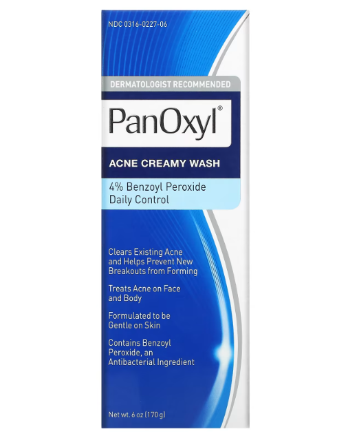 PanOxyl Acne Creamy Wash Benzoyl Peroxide 4% Daily Control - Khayest