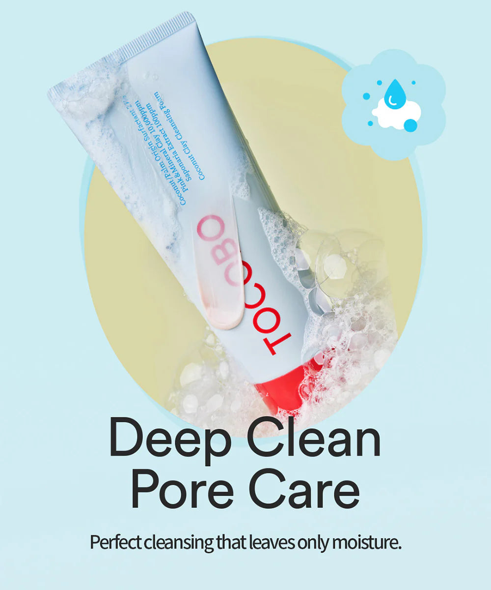 TOCOBO Coconut Clay Face Cleansing Foam Wash 150ml - Khayest