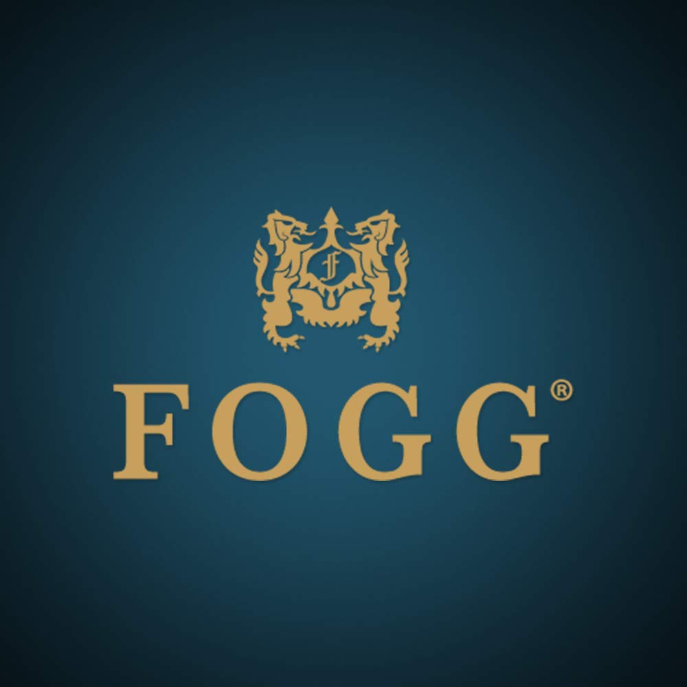 FOGG logo on a blue background