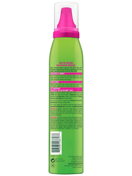 Garnier Fructis Style SKY-HI Volume Hair Mousse 182ml - Khayest