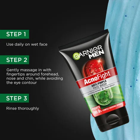 Garnier Men Acno Figh Anti Acne Face Wash 100Ml - Khayest