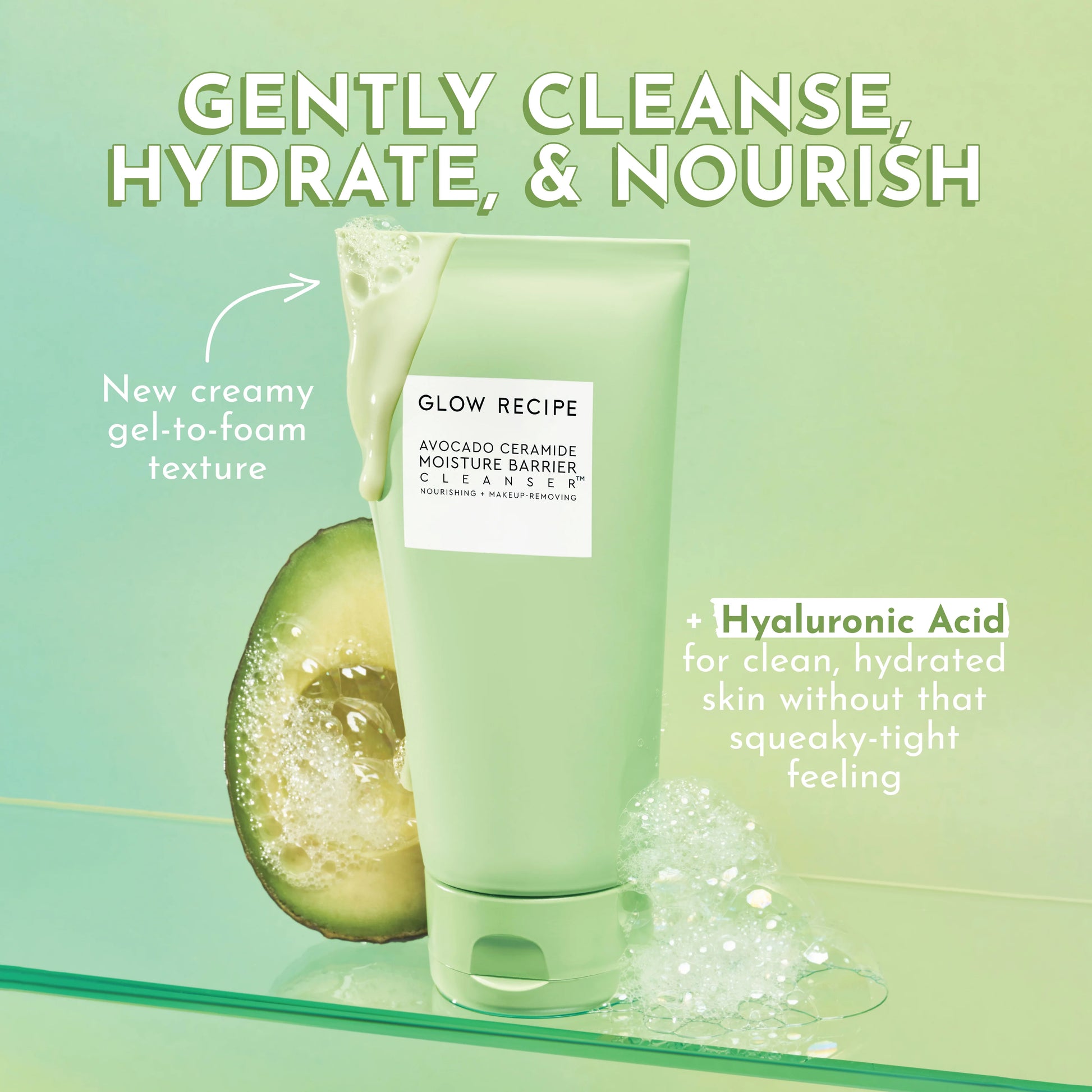 Glow Recipe Avocado Ceramide Moisture Barrier Face Cleanser 150ml - Khayest