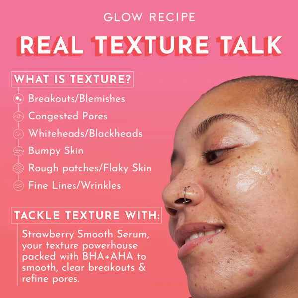 Glow Recipe Strawberry Smooth BHA + AHA Salicylic Acid Serum 30ml - Khayest