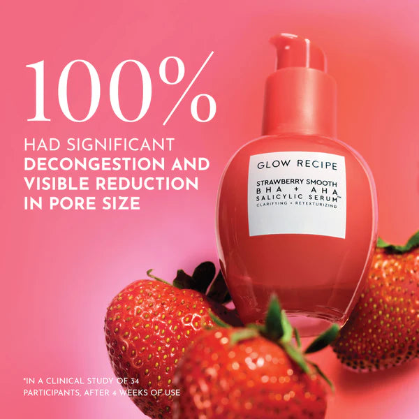 Glow Recipe Strawberry Smooth BHA + AHA Salicylic Acid Serum 30ml - Khayest