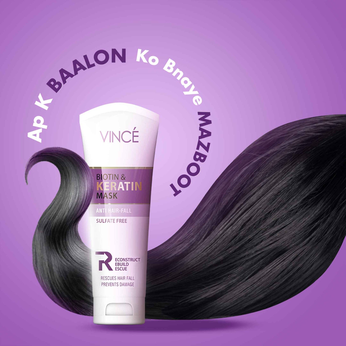 Vince Biotin & Keratin Hair Mask 200ml - Khayest