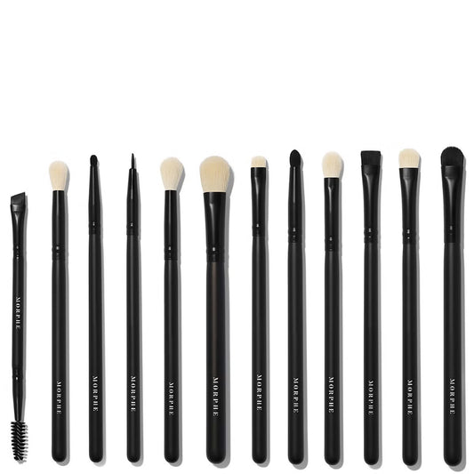 Morphe Eye Obsessed 12-Piece Eye Brush Collection + Bag - Khayest