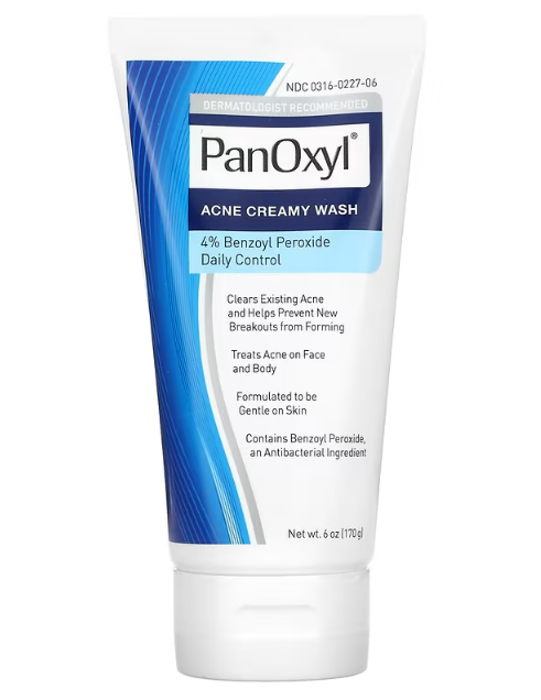 PanOxyl Acne Creamy Wash Benzoyl Peroxide 4% Daily Control - Khayest