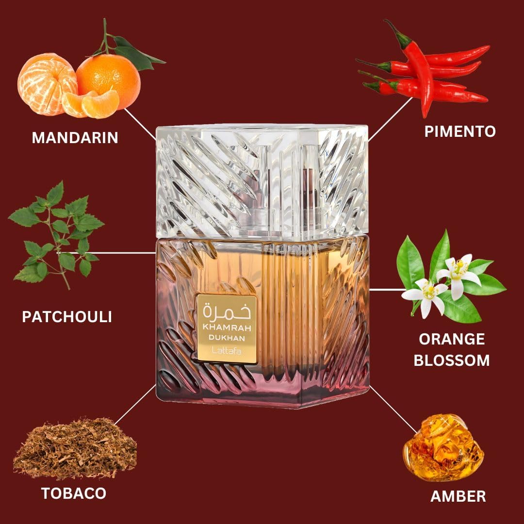 Lattafa Khamrah Dukhan EDP Perfume for Men and Women 100ml - Khayest