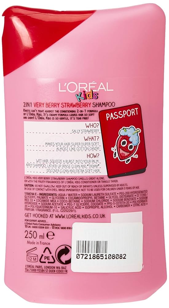 L'ORÉAL Kids Strawberry Shampoo 250ml - Khayest